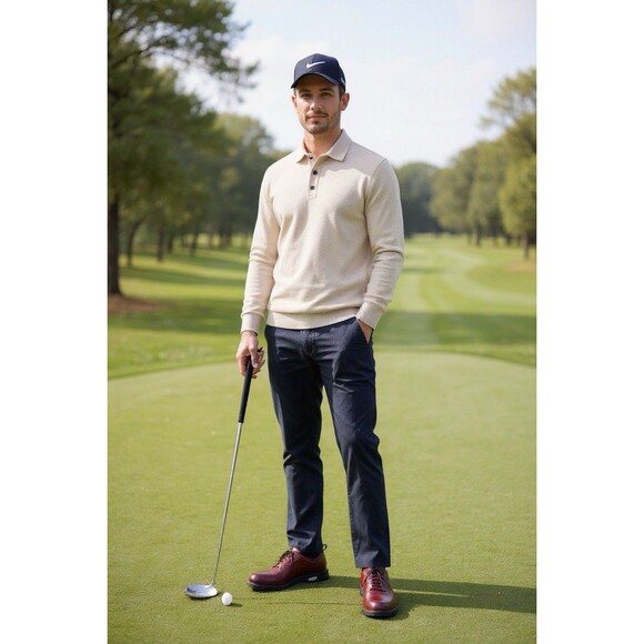 ETONIC MENS STABILITE GOLF SHOES CLEATS LEATHER SIZE 11.5M CHESSTNUT COLOR LACES - Picture 12 of 12